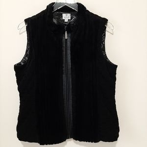 Chico's Black Quilted Vest Size Small